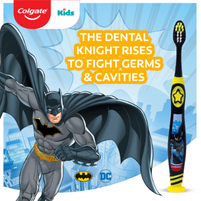 COLGATE KIDS BATMAN EXTRA SOFT TOOTHBRUSH, 2-5 YEARS, 1 PIECE
