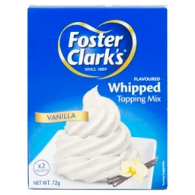 FOSTER CLARK'S WHIPPED TOPPING MIX VANILLA 72 G