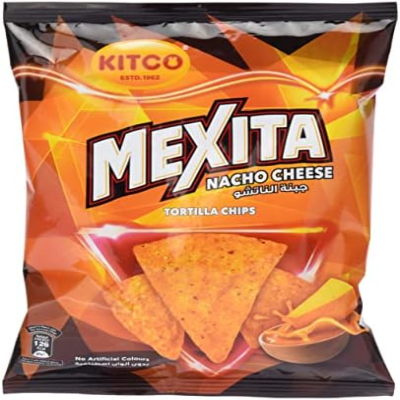 KITCO MEXITA CHIPS TORTILLA NACHO CHEESE FLAVOR, 40G