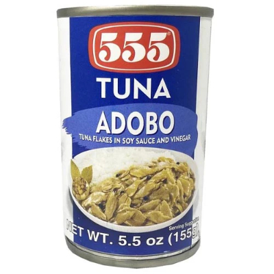 555 TUNA FLAKES IN SOY SAUCE AND VINEGAR, 155G