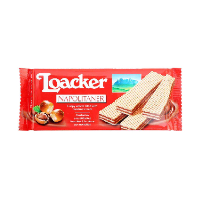 LOACKER NAPOLITANER HAZELNUT CREAM WAFER, 90G