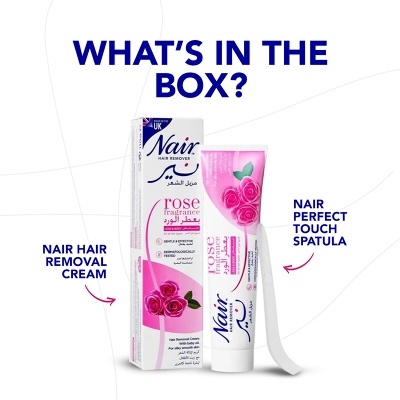 NAIR ROSE FRAGRANCE HAIR REMOVAL CREAM, 110ML