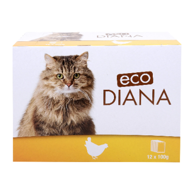 ECO DIANA CHICKEN CHUNKS IN GRAVY FOR CATS, 100G