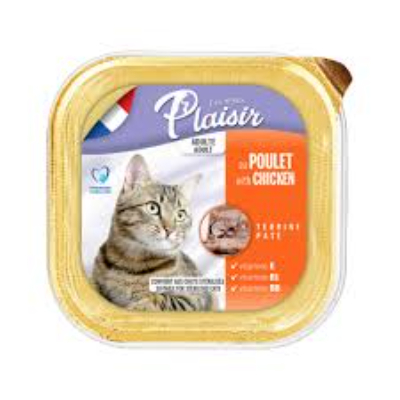 PLAISIR ADULT & STERILIZED TERRINE WITH CHICKEN FOR CATS 100 G