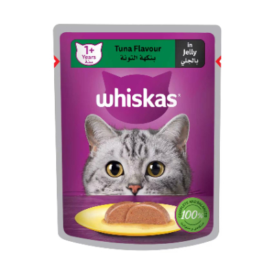WHISKAS TUNA POUCH IN JELLY POUCH CAT FOOD, 80G