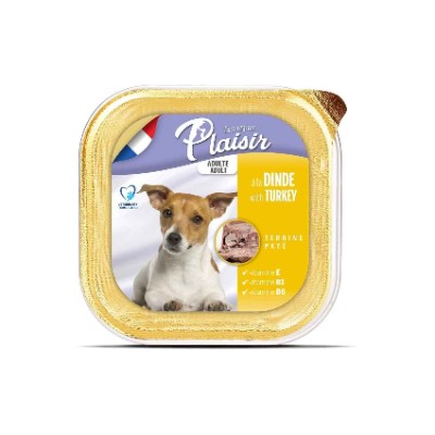 PLAISIR DOG FOOD PATE WITH TURKEY 150 G