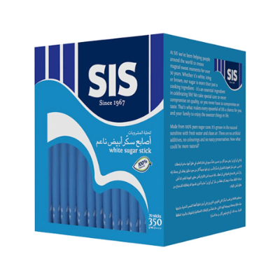 SIS WHITE SUGAR STICKS, 70 PIECES, 350G