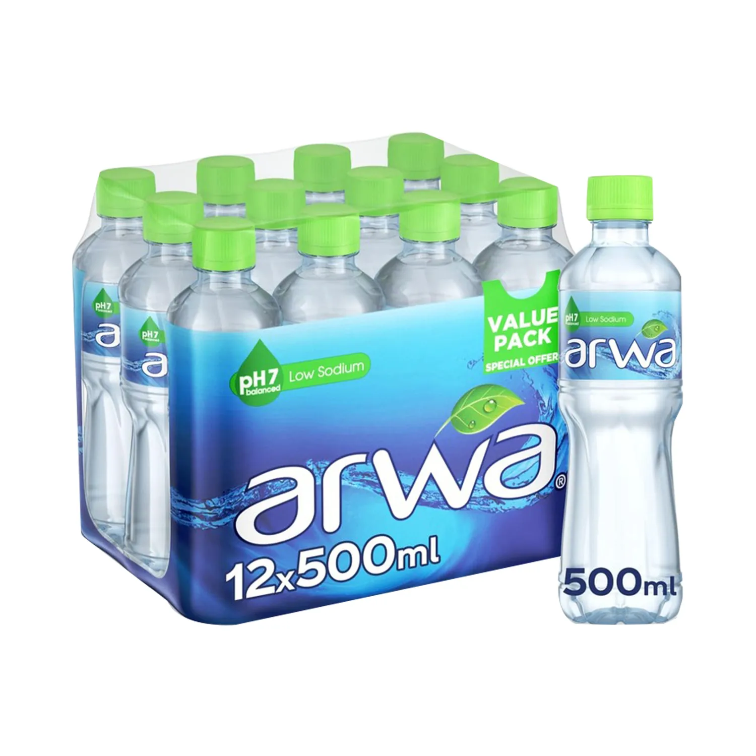 Arwa Still Water Bottled Drinking Water PET, 500ML