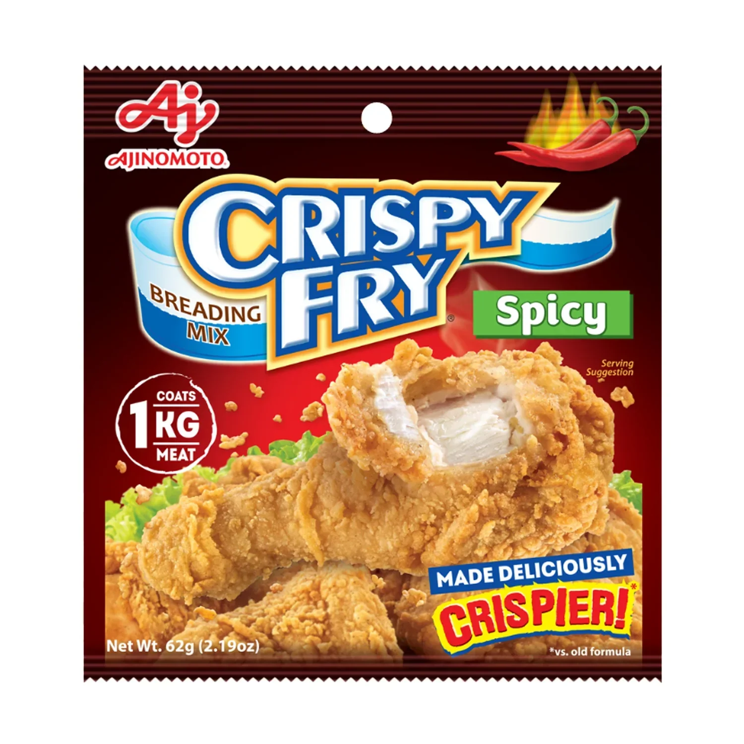 Ajinomoto Crispy Fry Breading Mix Spicy Flavour, 62g