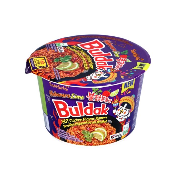 Buldak Hot Chicken Flavour Ramen Habanero Lime Big Bowl 110GM