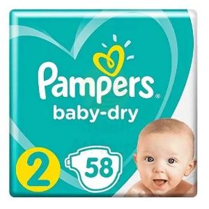 PAMPERS ML VPP DIAPERS S2, 58 PIECES
