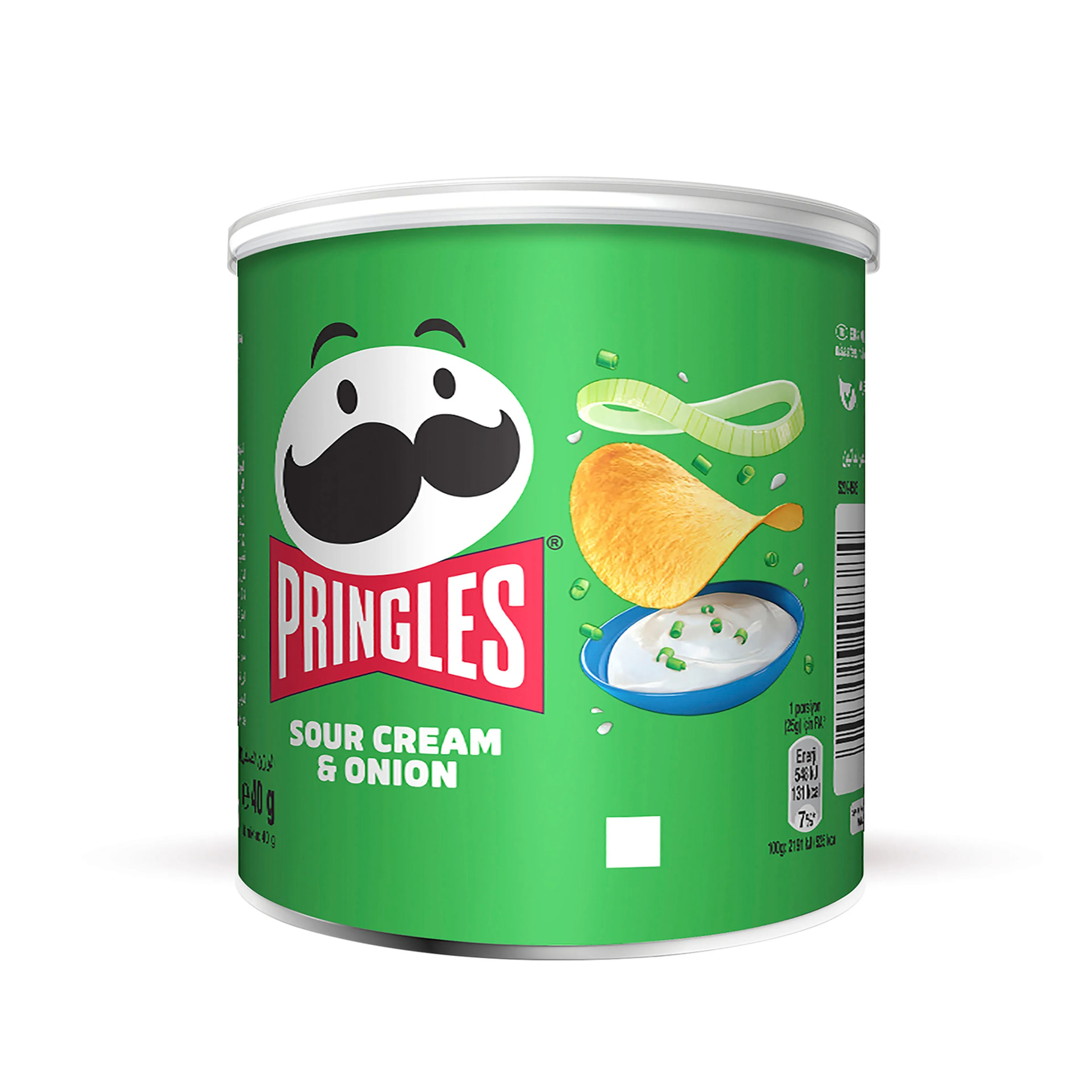 Pringles Sour Cream & Onion Can Chips, 40g