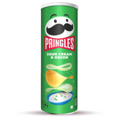 Pringles Sour Cream & Onion Chips Can, 165g