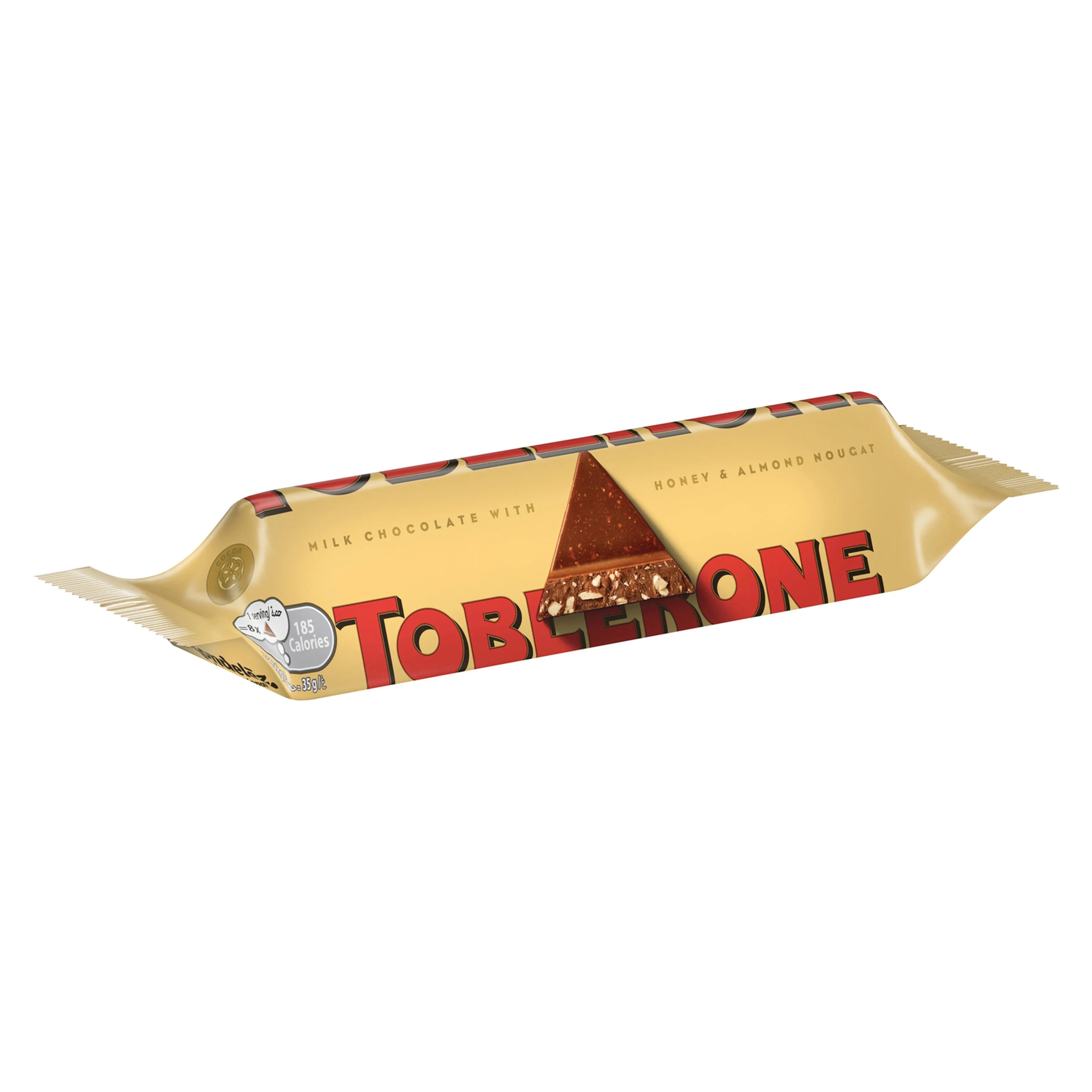 Toblerone Swiss Milk Chocolate Bar With Honey and Almond Nougat, 35g
