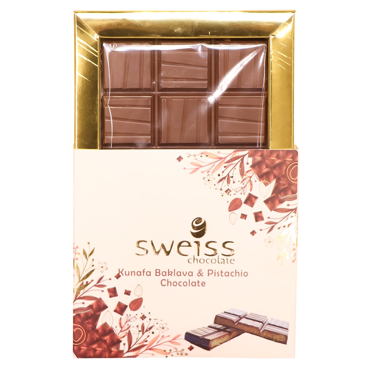 Sweiss Baklava & Pistachio Chocolate Bar, 100g