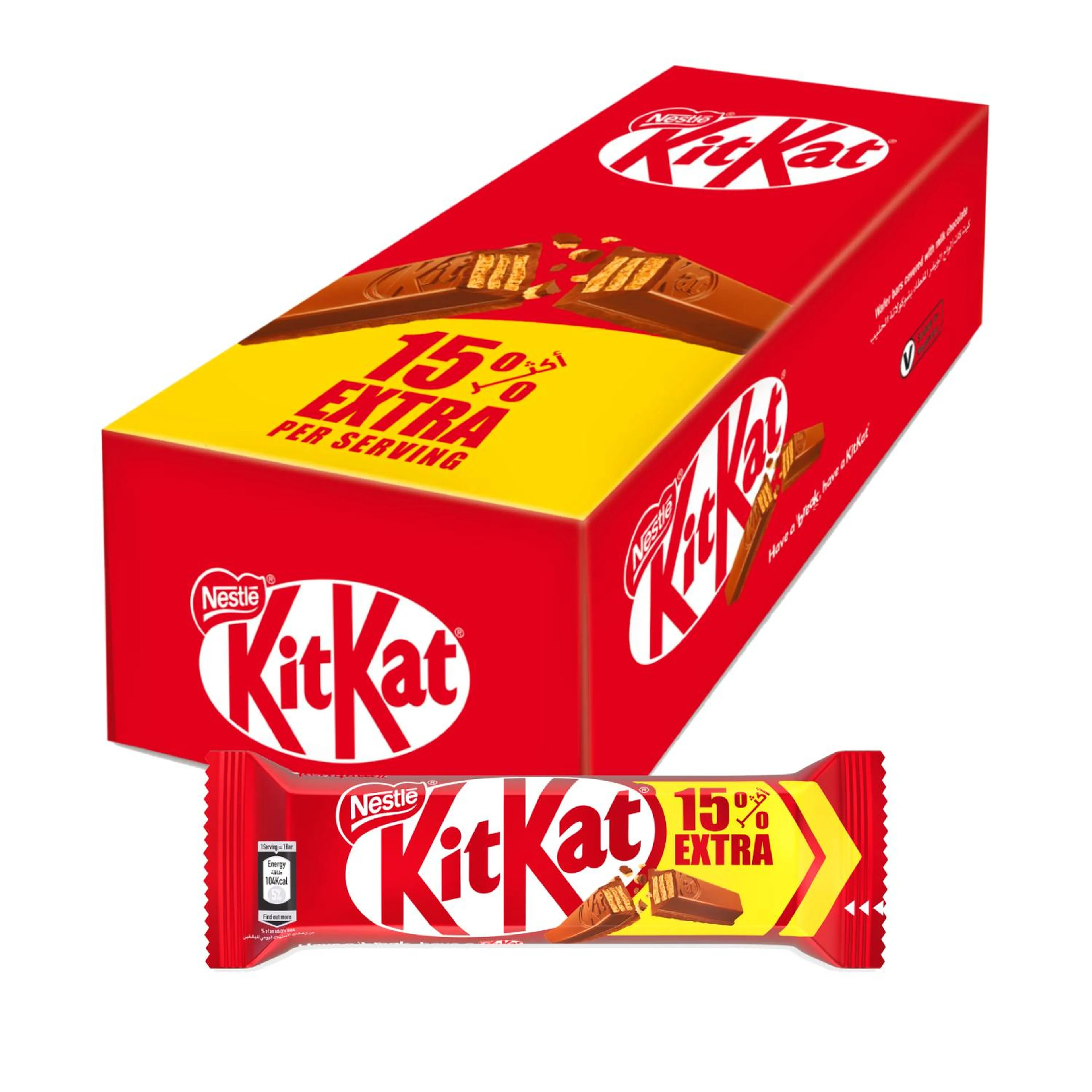 Nestlé Kit Kat 2 Finger Chocolate, 36x20.5g