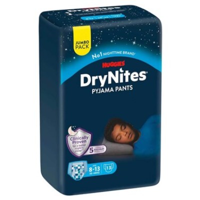 DRYNITES PYJAMA PANTS BOYS, 8-13 YEARS, JUMBO PACK, 13 PIECES