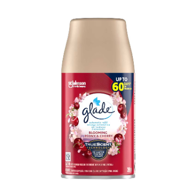 glade automatic air freshener spray refill blooming peony & cherry, 269ml
