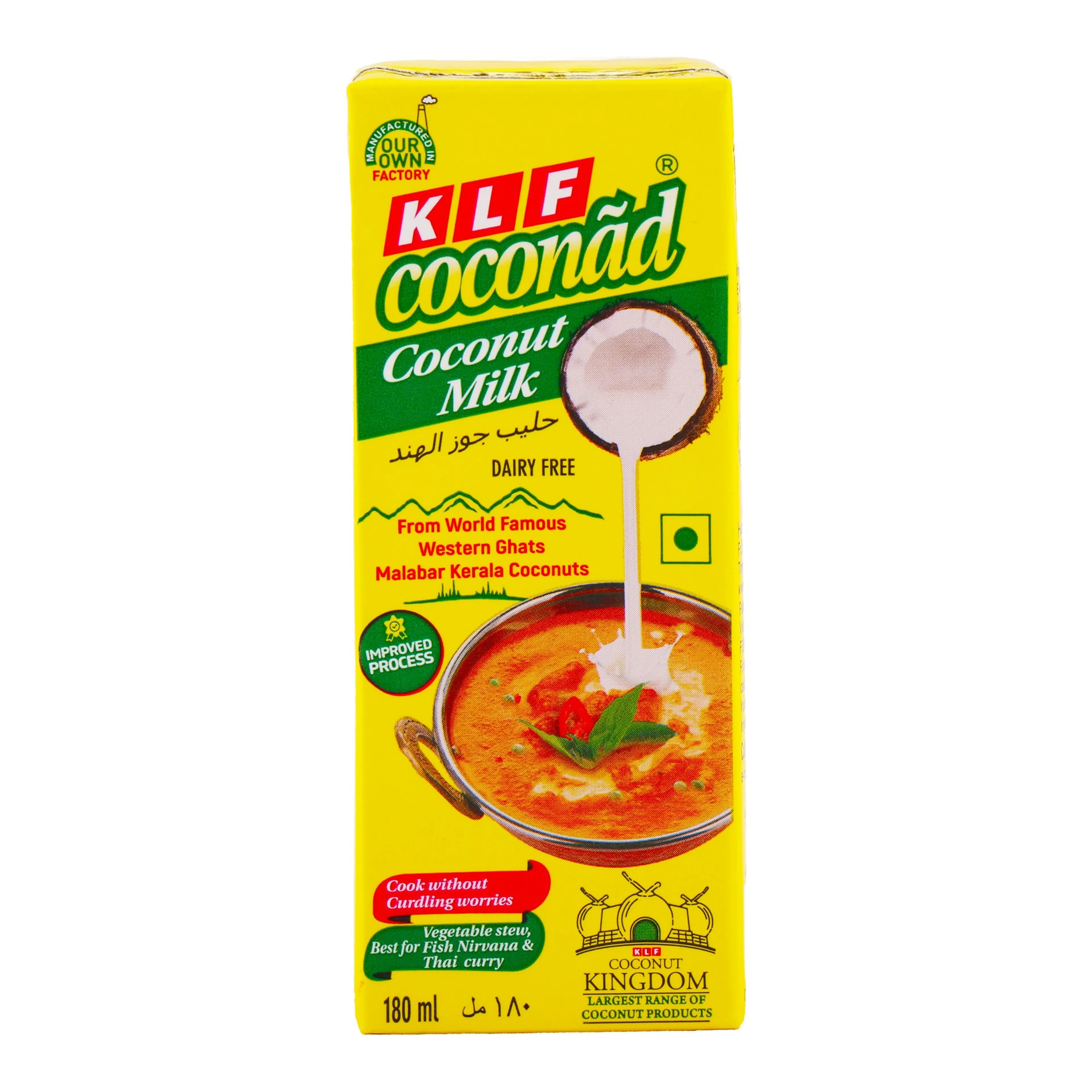 KLF COCONUT MILK IN TETRA PACK, 180ML