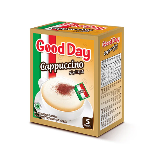 GOOD DAY CAPPUCCINO SACHETS, 5X25G