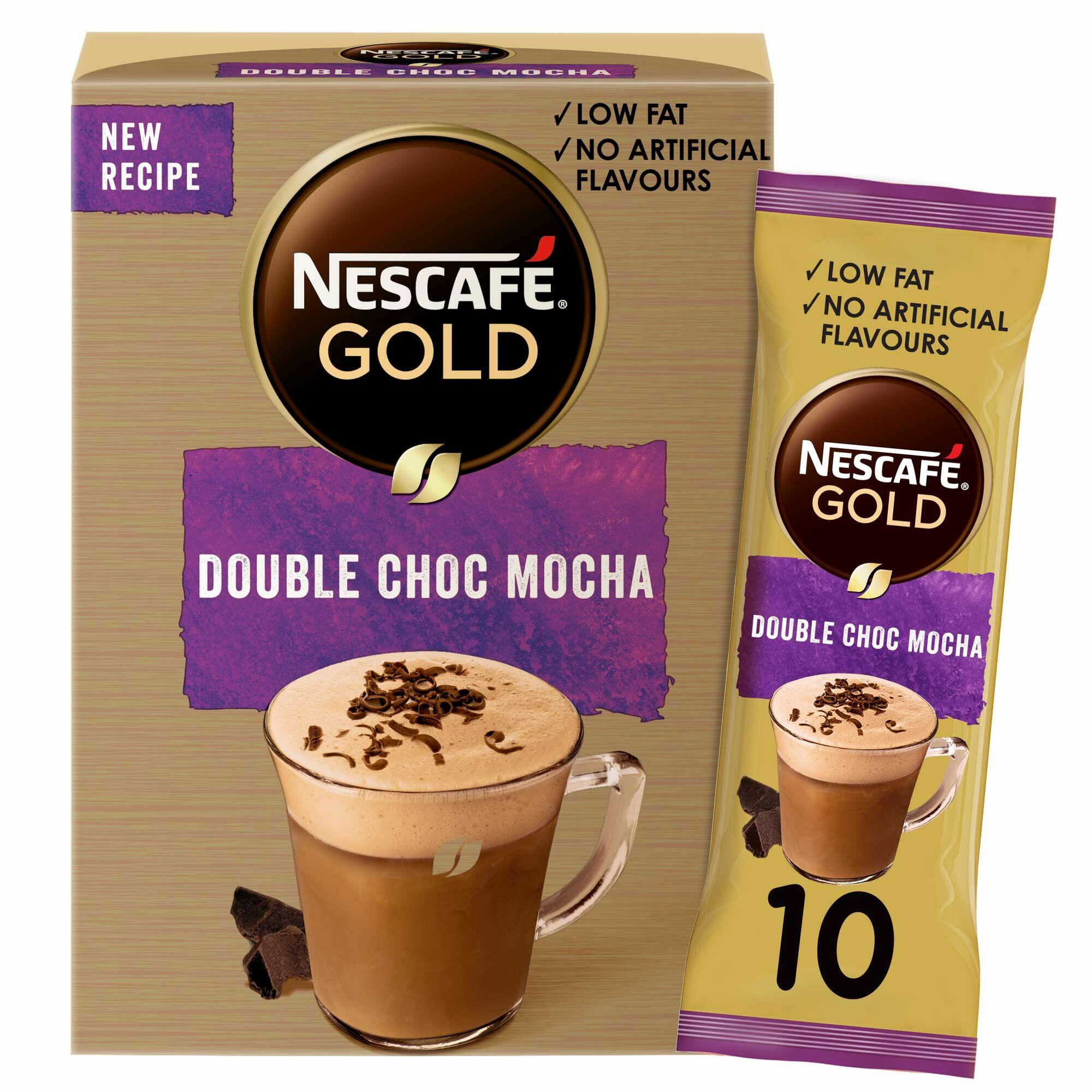 NESCAFE GOLD DOUBLE CHOCOLATE MOCHA COFFEE MIX BOX, 10X23.5G