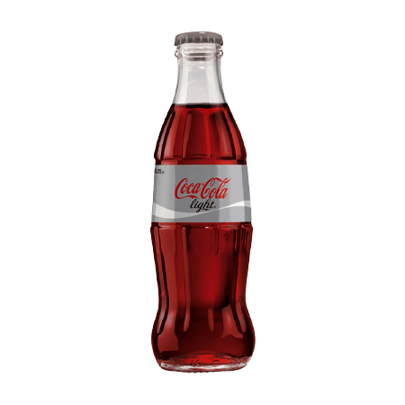 Coca-Cola Light Carbonated Soft Drink Glass Bottle, 250ML