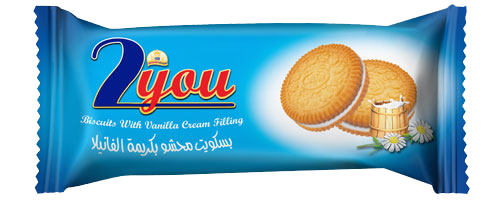 2you Biscuits W/vanilla Cream Filling 22g