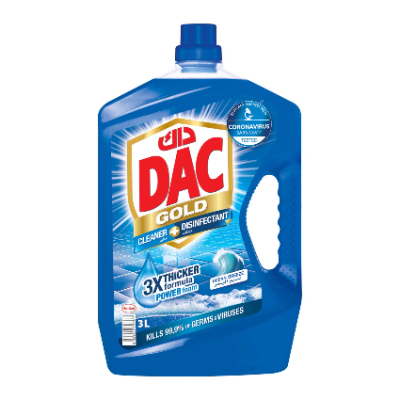 Dac gold ocean disinfectant cleaner with covid sticker, 3l