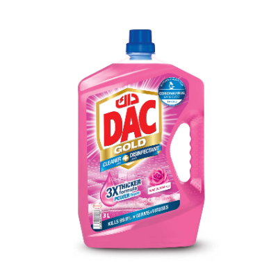 Dac gold rose disinfectant cleaner with covid sticker, 3l