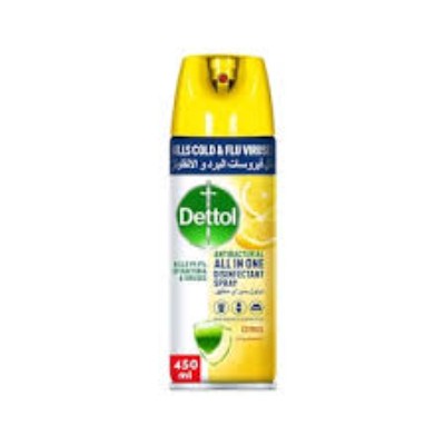 Dettol citrus antibacterial all in one disinfectant spray, 450ml