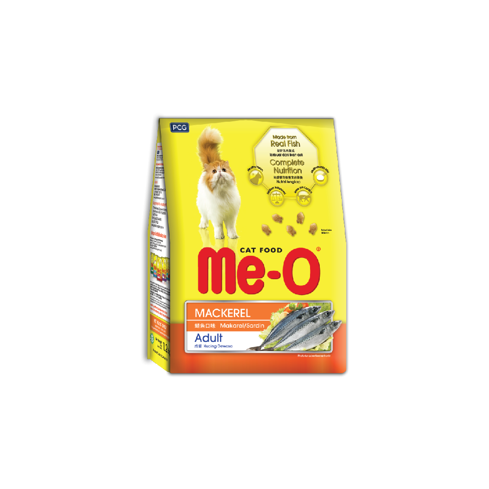 Me-o Dry Adult Cat Food - Mackerel 1.2kg