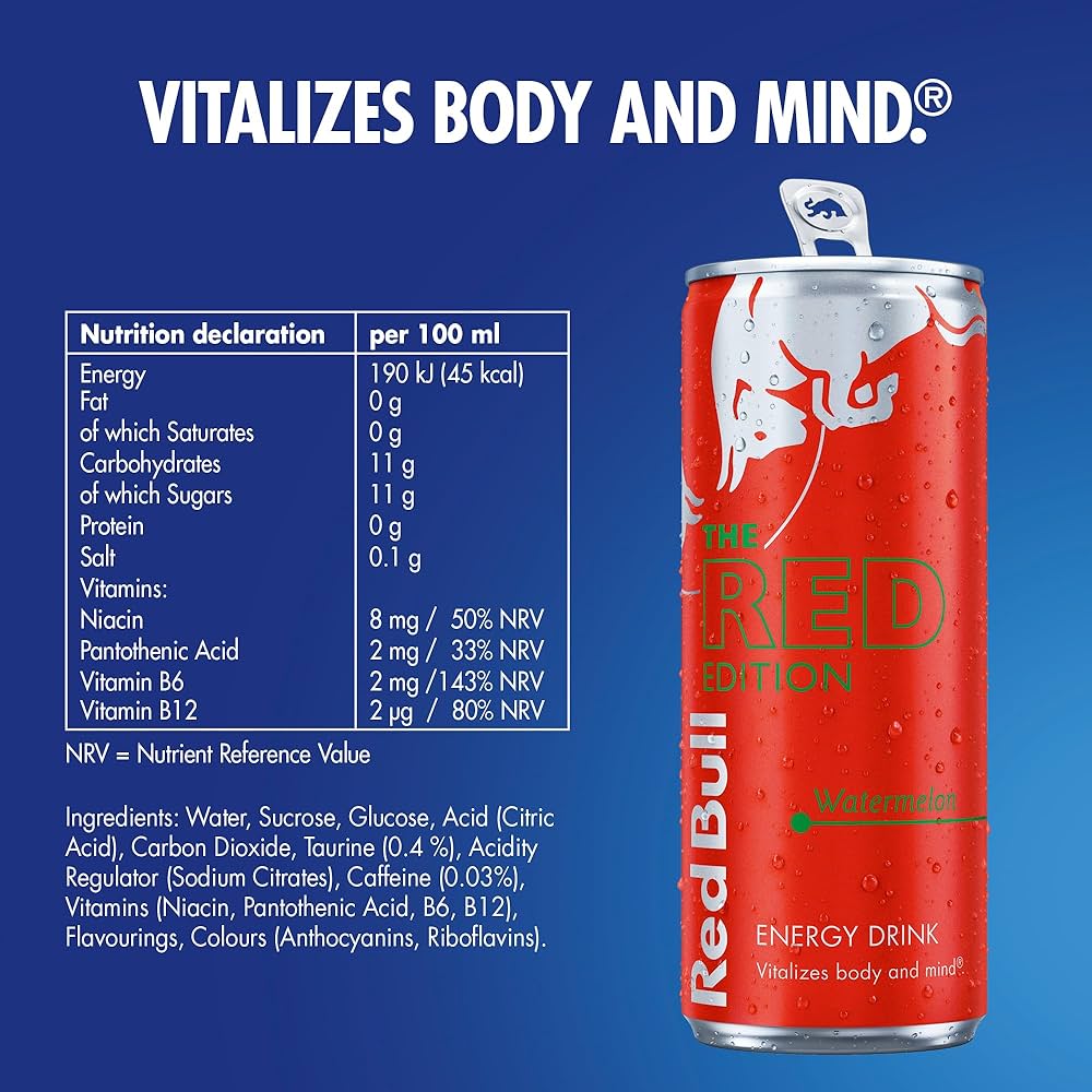 Red Bull the Red Edition Watermelon Energy Drink, 250ML