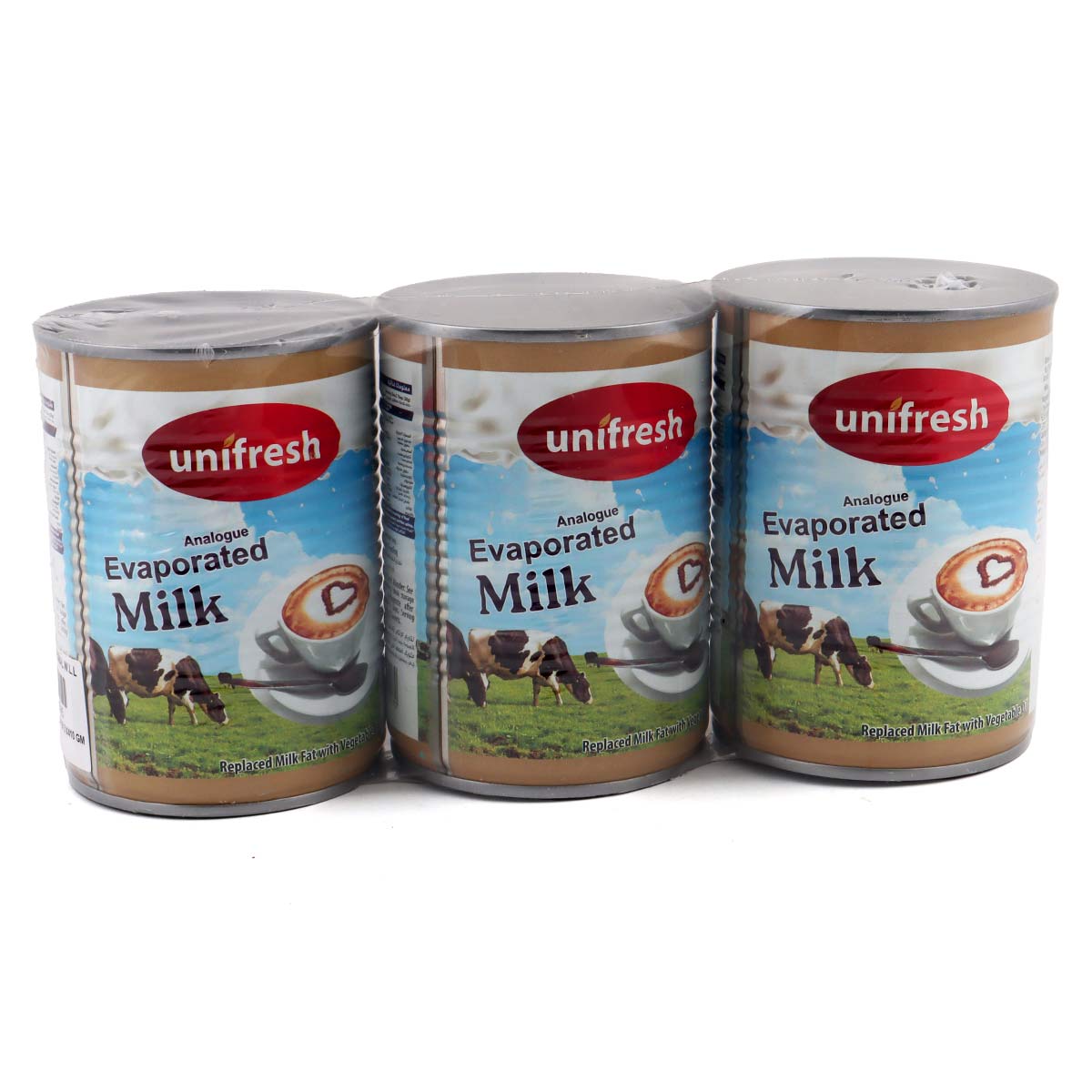 Uni Fresh Evaporated Milk, 3x410g