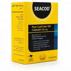 Seacod Pure Cod Liver Oil 300mg Capsules 100s