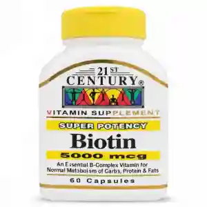 21st Century Biotin 5000mcg 60 Capsule