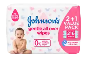 J&j Gentle All Over Baby Wipes 72s 2+1