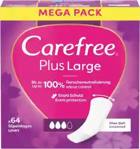 Carefree Plus Lrge Pantyliners Mega Pack 64s