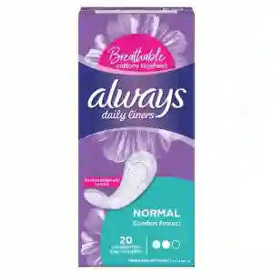 Always Daily Liners Normal Comfort Protest 20pcs