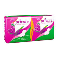 Private Sanitary Pad With Wings Extra Thin Normal, 18 Pads
