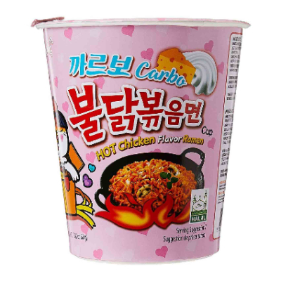 Samyang Ramen Carbonara Spicy Chicken Noodles Cup, 80g