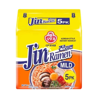 Ottogi Jin Ramen Mild 120 G X 5 Multipack