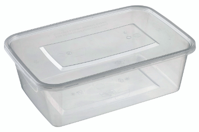 Rectangle Microwave Food Container With Lid 1500ML 50 Pcs