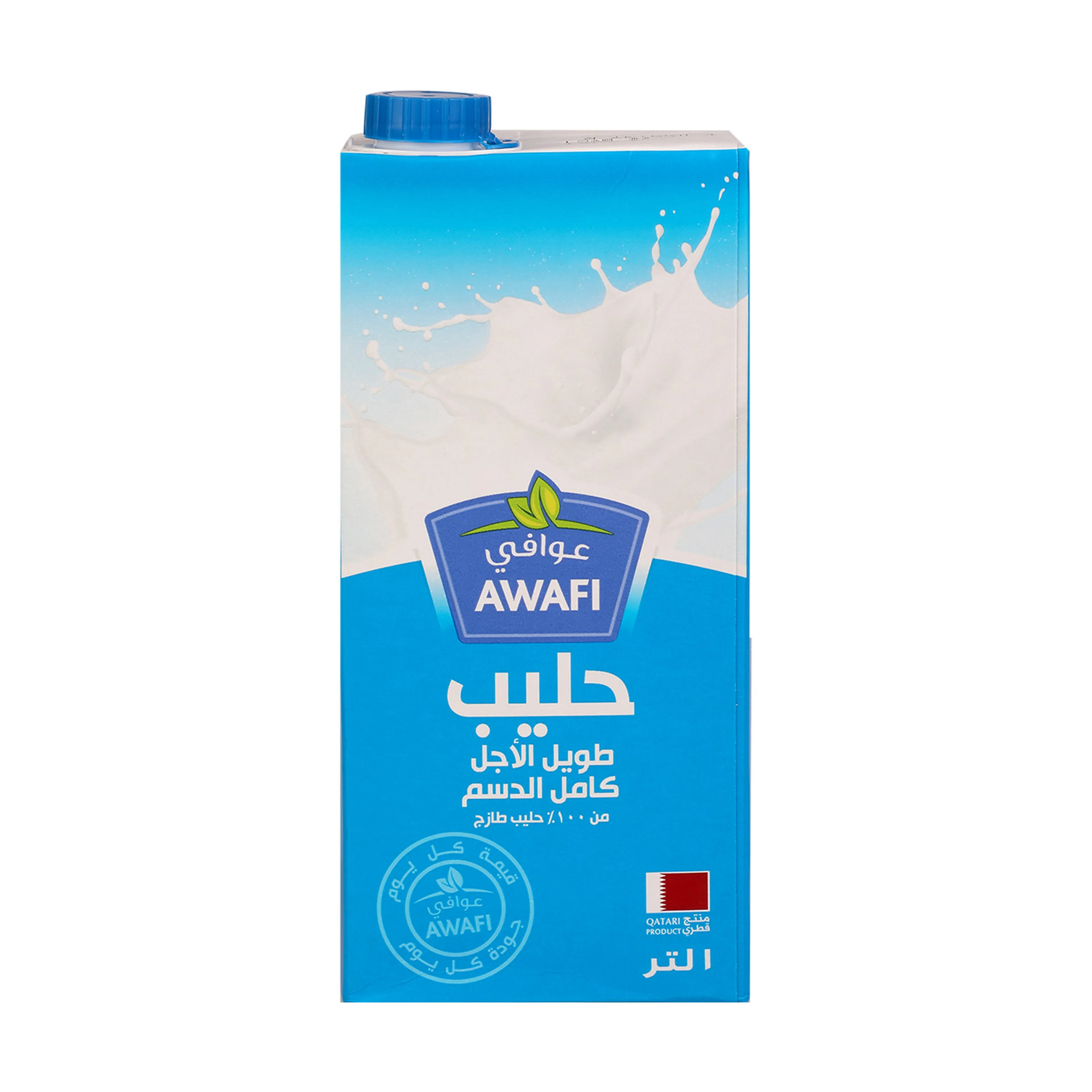 AWAFI UHT MILK FULL FAT 1LX12