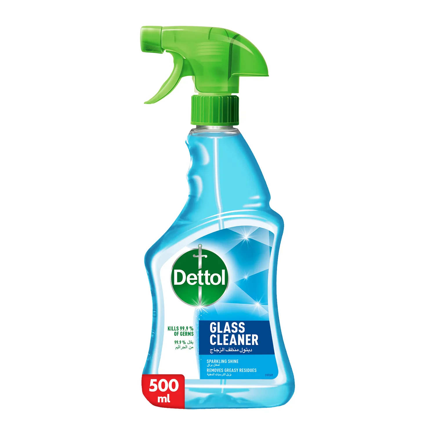 Dettol Sparkling Shine Glass Cleaner Liquid Spray, 500ML
