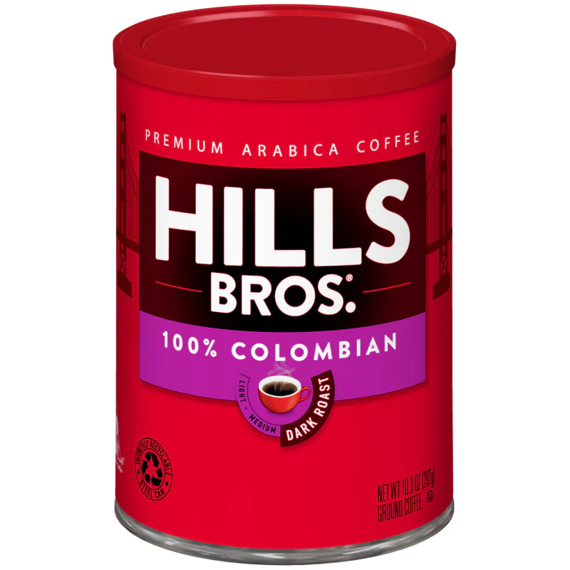 HILLS BROS COFFEE 100% COLOMBIAN GROUND, 10.3OZ
