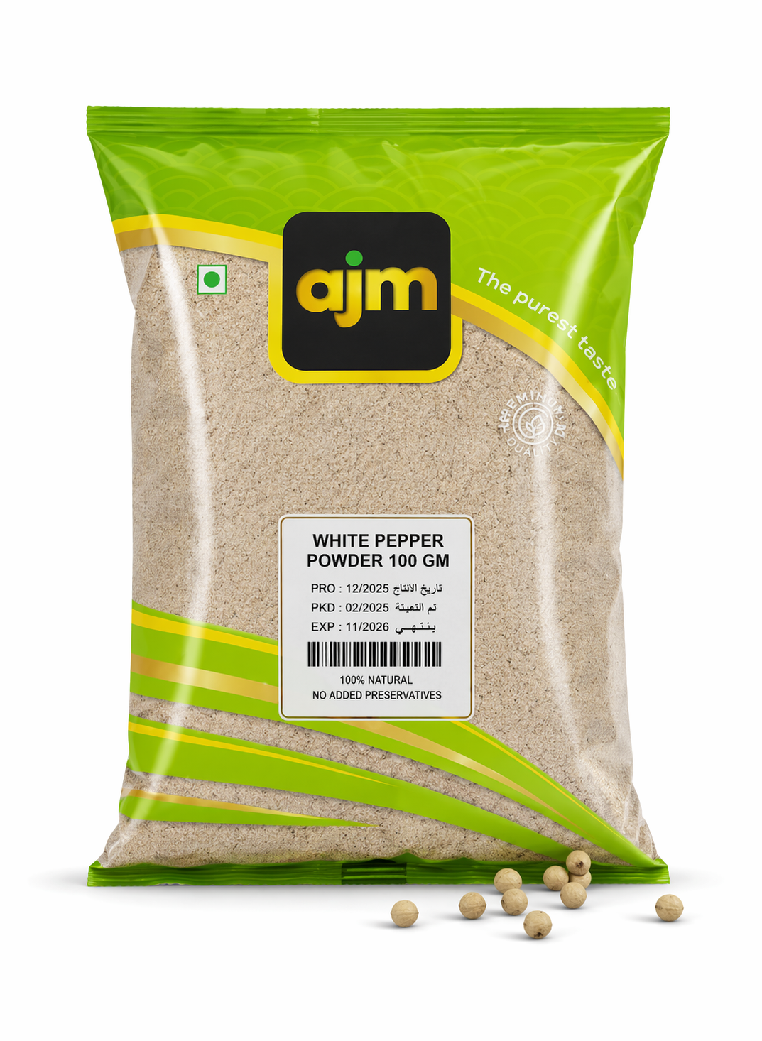 AJM WHITE PEPPER POWDER 100 G