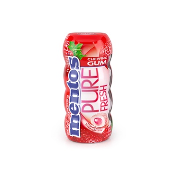 MENTOS PURE FRESH STRAWBERRY FLAVOUR CHEWING GUM, 87.5G