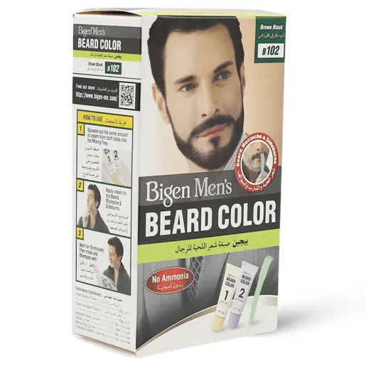Bigen Men's Brown Black B102 Beard Color, 1 Pack