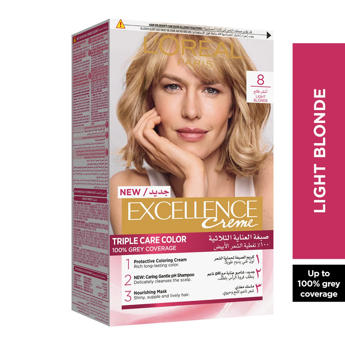 L'oreal Excellence Permanent Hair Coloration 8 Light Blond