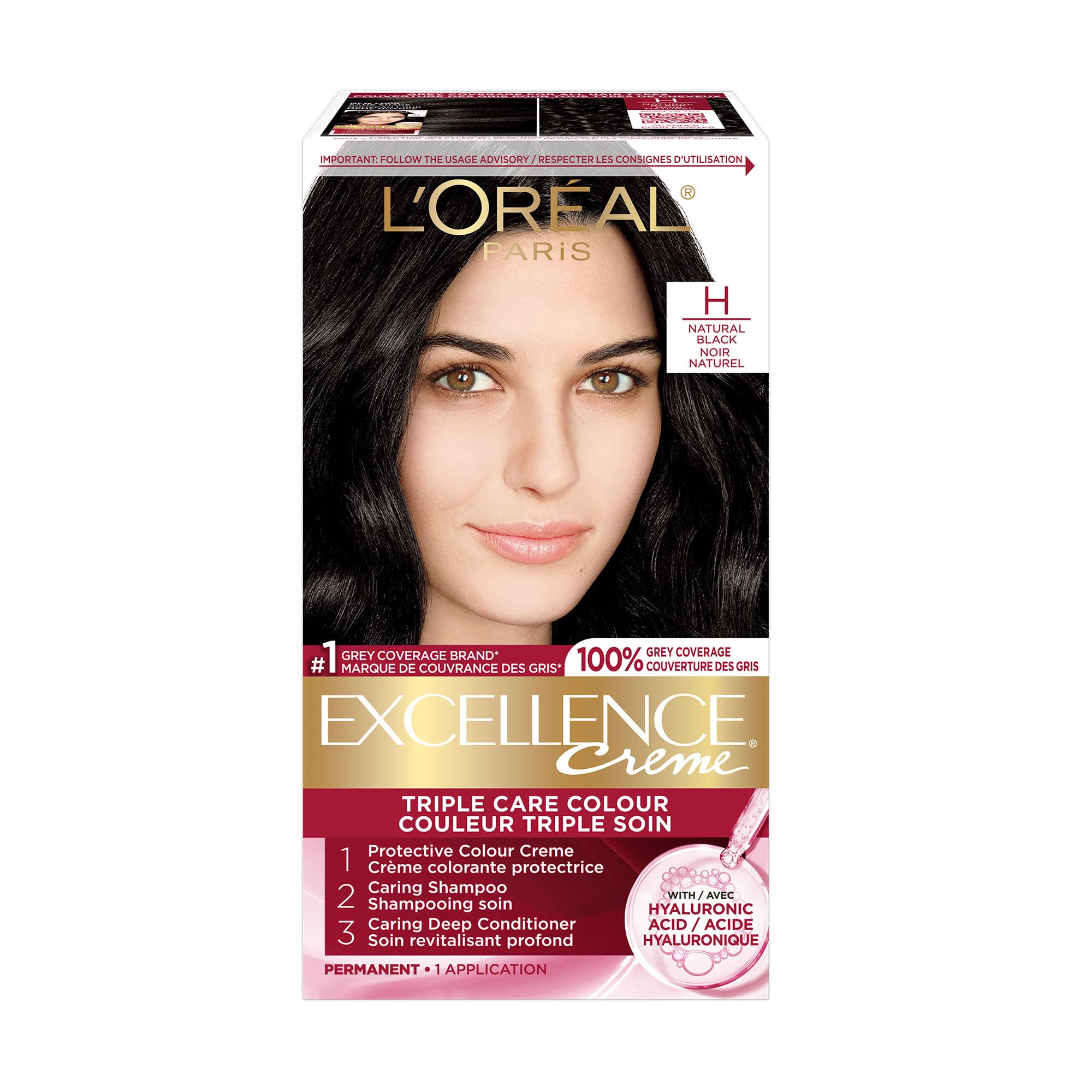 L'oreal Paris Excellence Creme 1.0 Black Hair Color Kit